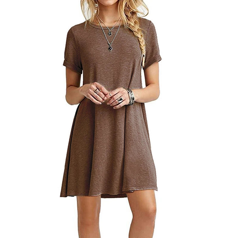 Everyday Casual Pocket T-Shirt Dress