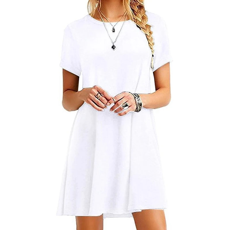 Everyday Casual Pocket T-Shirt Dress